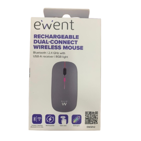Mouse Sem Fio eWent Dual-Connect Recarregável