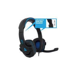AUSCULTADOR HS GAMING PRETO/AZUL C/FIO JACK
