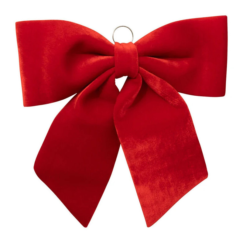 Laço Vermelho com Efeito de Veludo