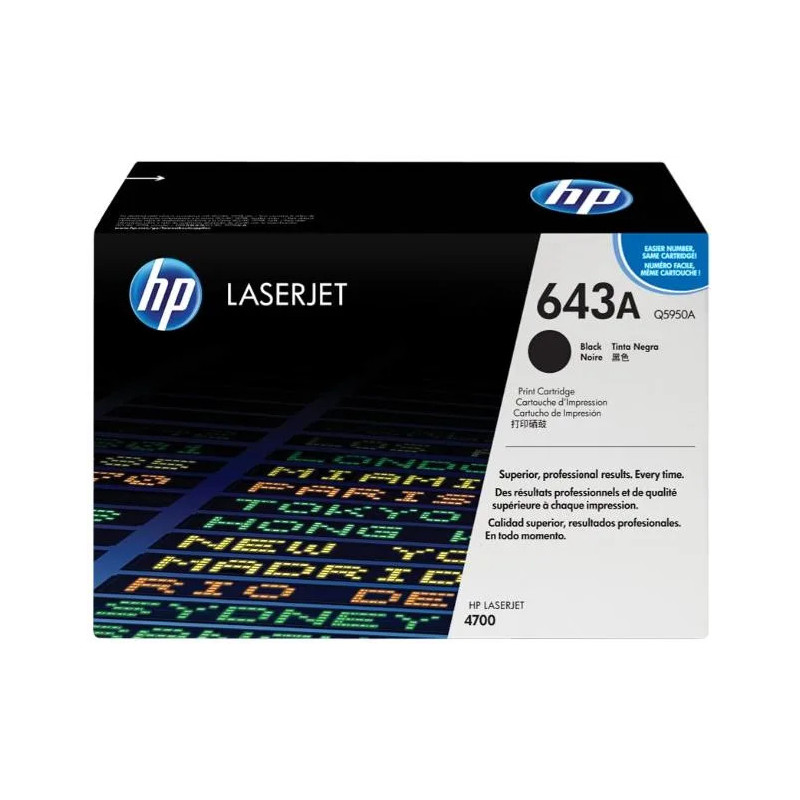 TONER 643A 4700 PRETO (Q5950A) TONER 643A 4700 PRETO (Q5950A)