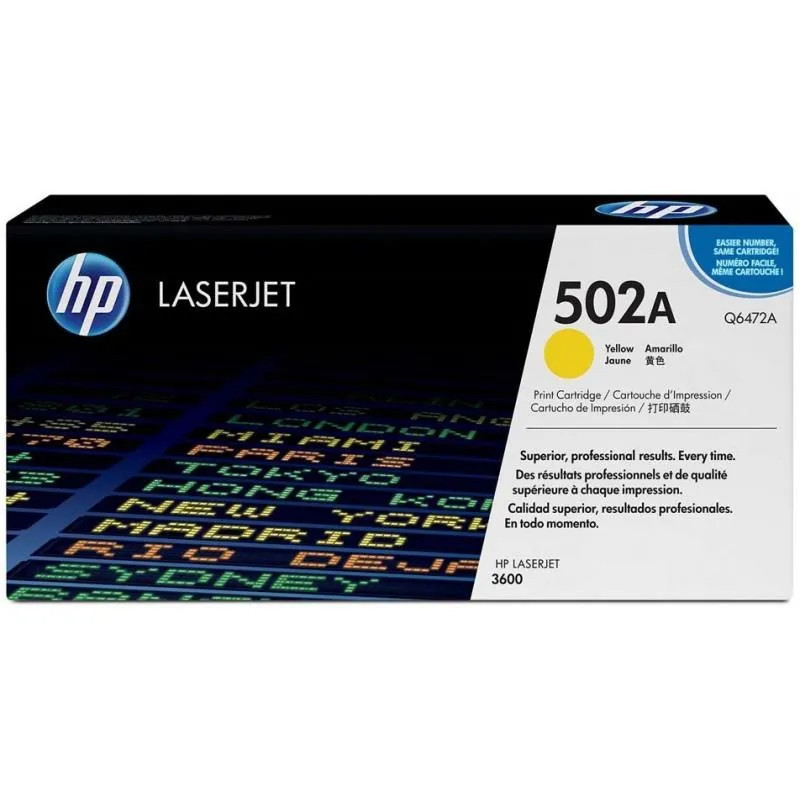 Toner 502a 3600 amarelo (q6472a) Toner 502a 3600 amarelo (q6472a)