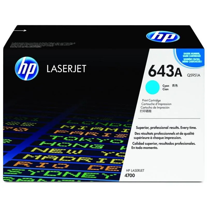 Toner 643a 4700 ciano (q5951a) Toner 643a 4700 ciano (q5951a)
