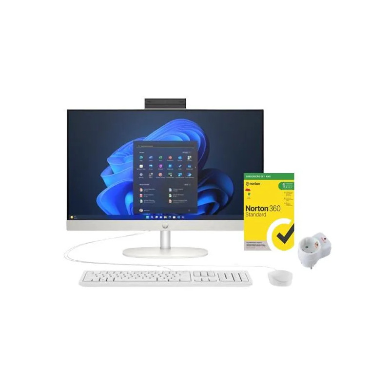 Computador Desktop Aio 240 23,8'' I5 + Protector de Tomada 3500W Mini Branca + Antivírus Norton 360 Standard (10Gb/1 Dispositivo Computador Desktop Aio 240 23,8'' I5 + Protector de Tomada 3500W Mini Branca + Antivírus Norton 360 Standard (10Gb/1 Dispositivo