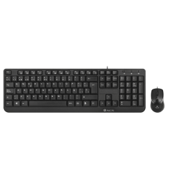 Teclado com fio + rato com fio multimédia