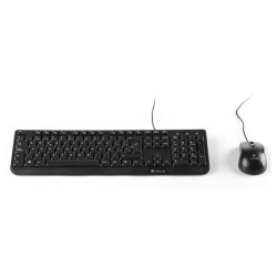 Teclado com fio + rato com fio multimédia