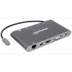Docking Station Usb Tipo-C Para Hdmi /Vga/Mini Displayport/ Rj-45/ Usb 3.0 Tipo A/ Usb Tipo-C / Sd
