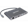 Docking Station Usb Tipo-C Para Hdmi /Vga/Mini Displayport/ Rj-45/ Usb 3.0 Tipo A/ Usb Tipo-C / Sd
