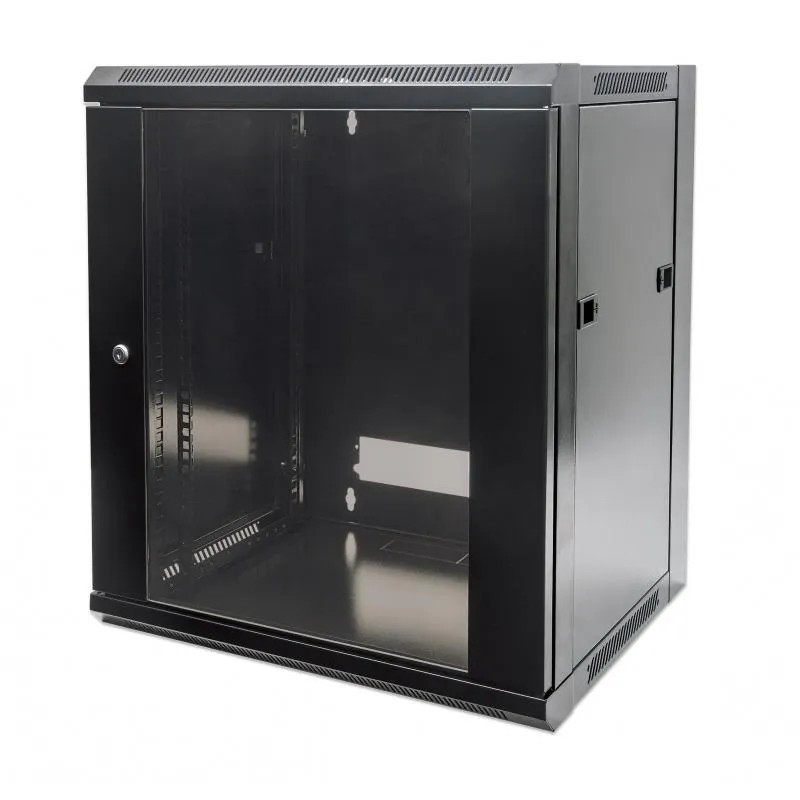 Armário 09u 450x570 19 aço preto Armário 09u 450x570 19 aço preto