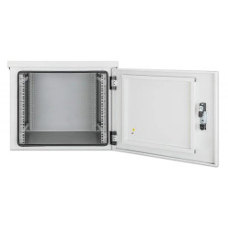 Armario 12u 600mm c/2 vent ip55 industrial cinzento