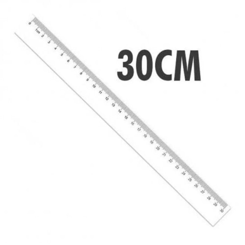 Régua Plástico Cristal 30CM Régua Plástico Cristal 30CM