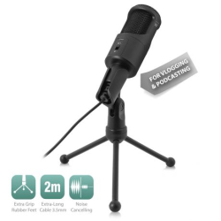 Microfone nc com suporte 2.0m preto