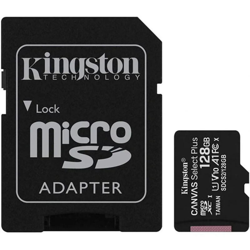 Cartão de Memória Micro SD 128GB CL10 SDXC 100R Com Adaptador Cartão de Memória Micro SD 128GB CL10 SDXC 100R Com Adaptador