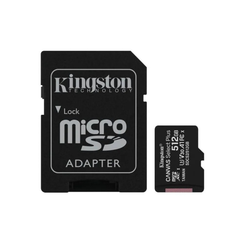 Cartão De Memória Micro Sd 512GB Cl10 Sdxc 100r A1 Com Adaptador Cartão De Memória Micro Sd 512GB Cl10 Sdxc 100r A1 Com Adaptador