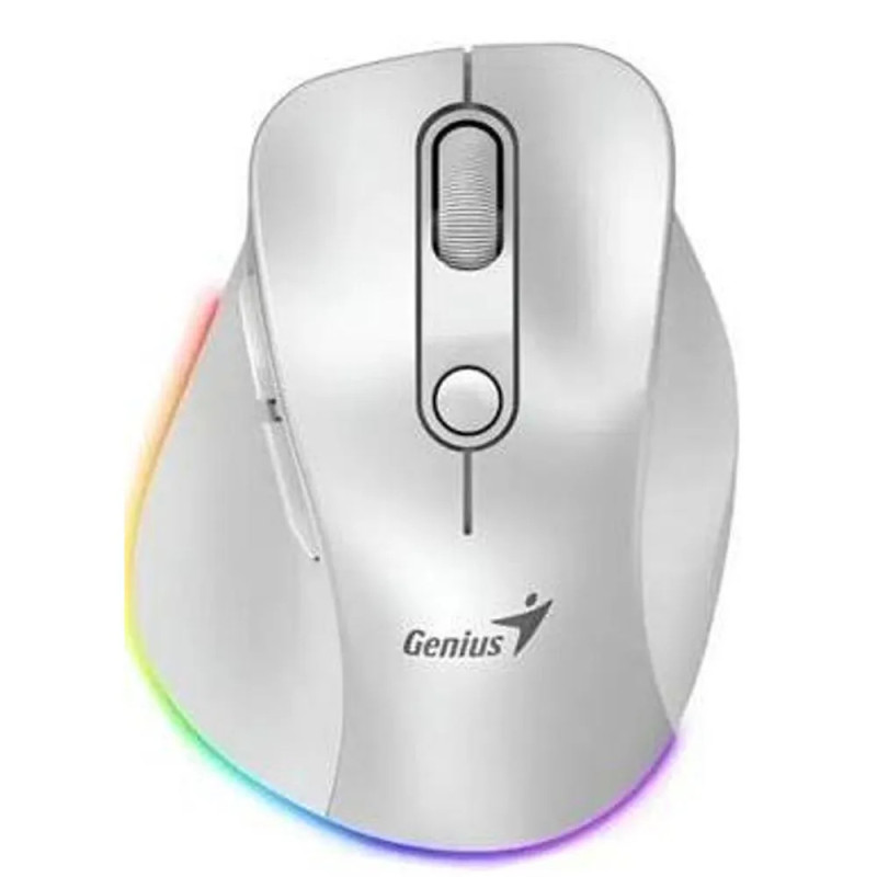 Rato Bluetooth 5.0 Silent Ergo 2.4GHZ 2400DPI Pérola Rato Bluetooth 5.0 Silent Ergo 2.4GHZ 2400DPI Pérola